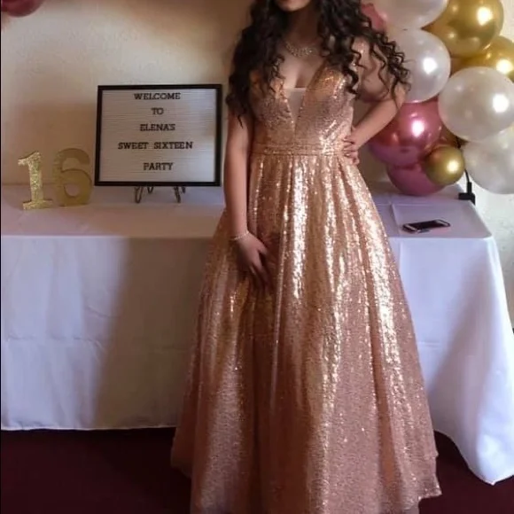 Rose Gold Ball Gown | Color: Gold/Pink | Size: 8 | Ttraceychavez's Closet Rose Gold Ball Gown | Color: Gold/Pink | Size: 8 | Ttraceychavez's Closet